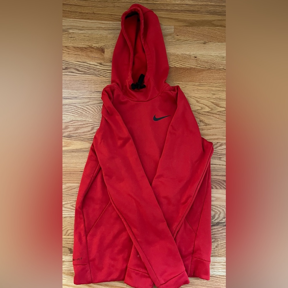 Red Nike thermal fit hoodie